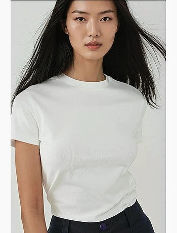 T-shirt in cotone regular fit con girocollo hiccup