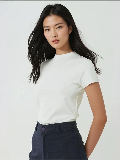 T-shirt in cotone regular fit con girocollo hiccup - Kiabi T-shirt in cotone regular fit con girocollo hiccup - Kiabi