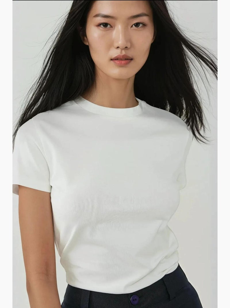 T-shirt in cotone regular fit con girocollo hiccup Blu chiaro - Kiabi