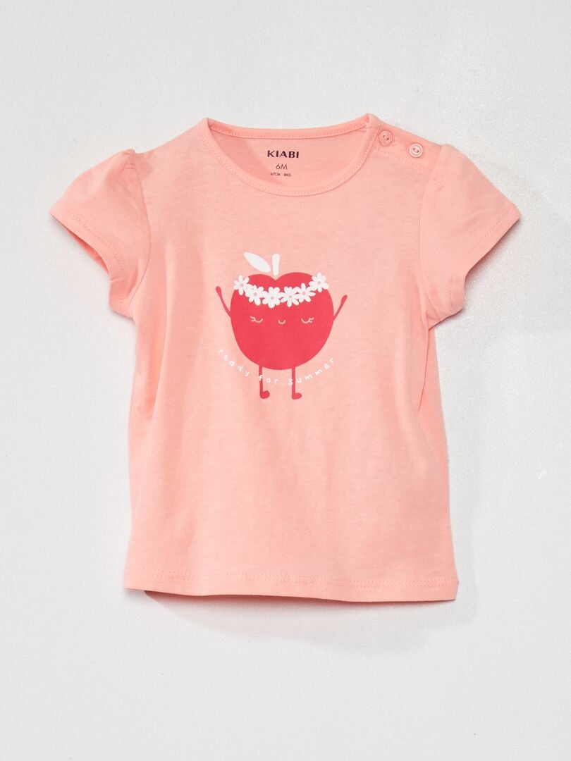 T-shirt in cotone ROSA - Kiabi