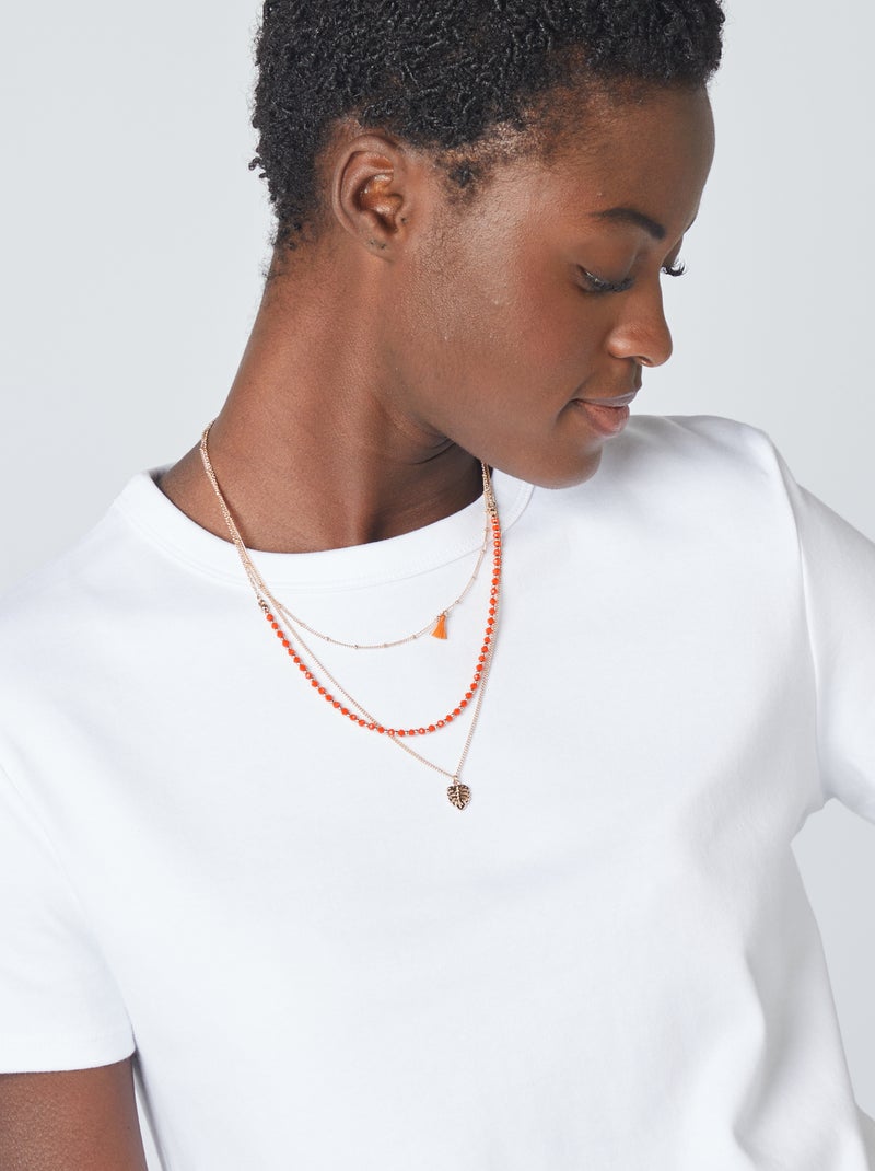 T-shirt in cotone spesso bianco - Kiabi