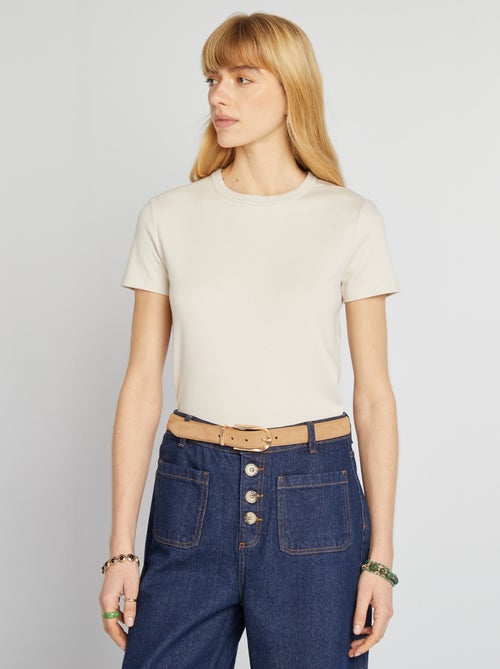 T-shirt in cotone spesso - Kiabi