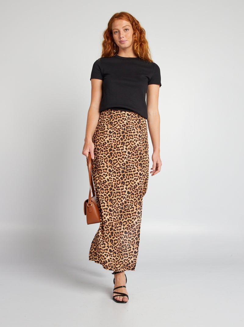 T-shirt in cotone spesso nero - Kiabi