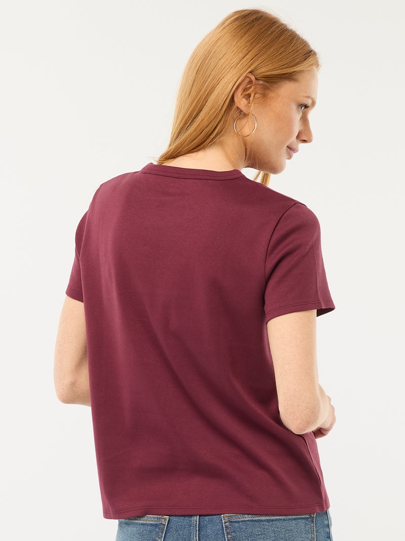 T-shirt in cotone spesso Viola - Kiabi