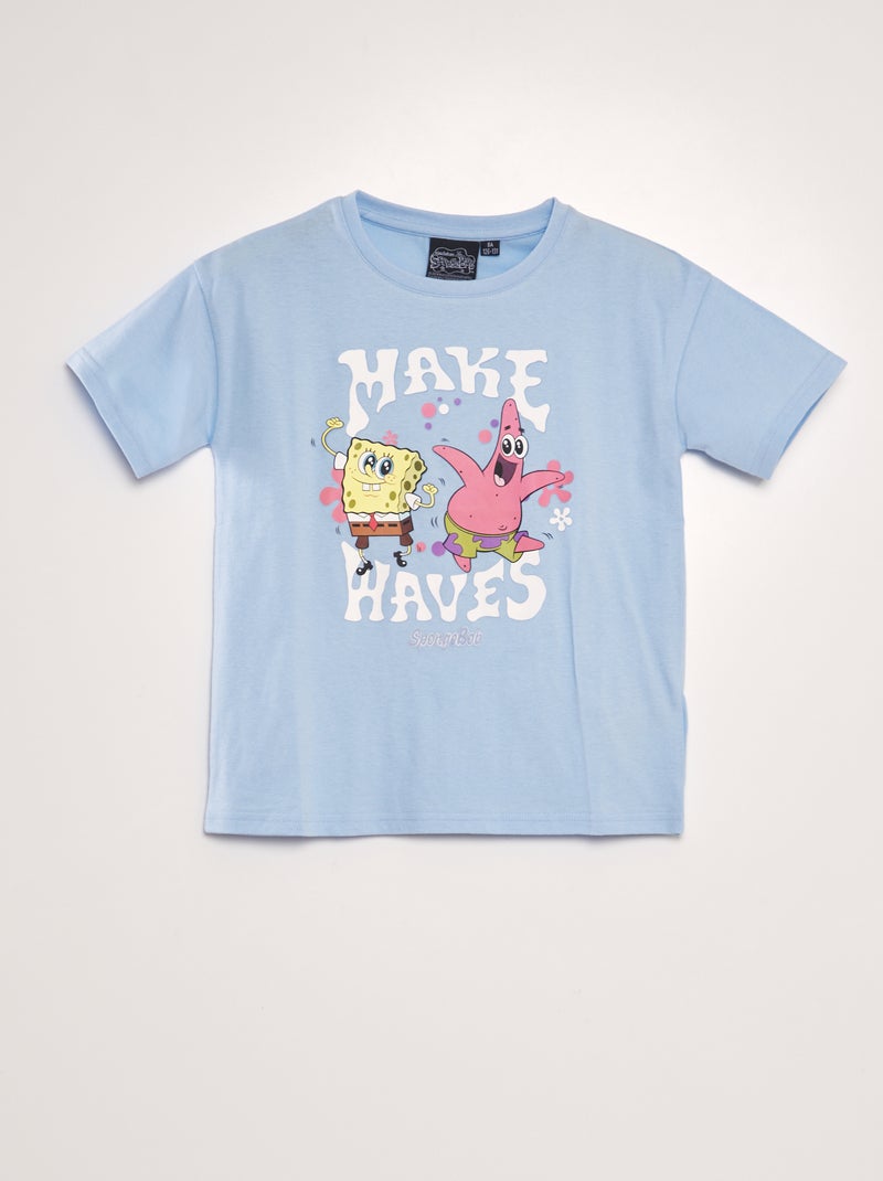 T-shirt in cotone  'SpongeBob' BLU - Kiabi
