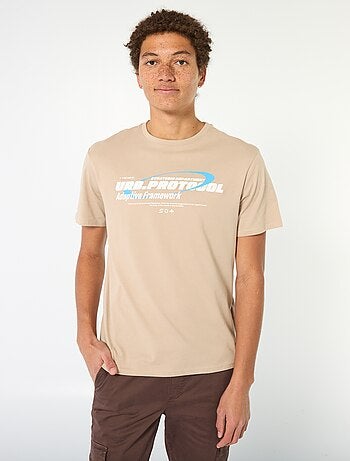 T-shirt in cotone stampato a maniche corte