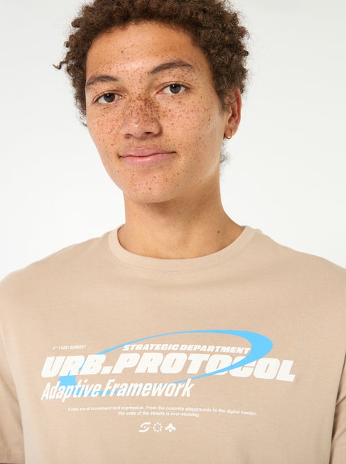 T-shirt in cotone stampato a maniche corte - Kiabi