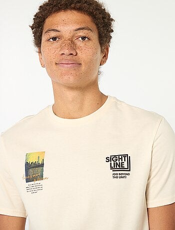 T-shirt in cotone stampato a maniche corte