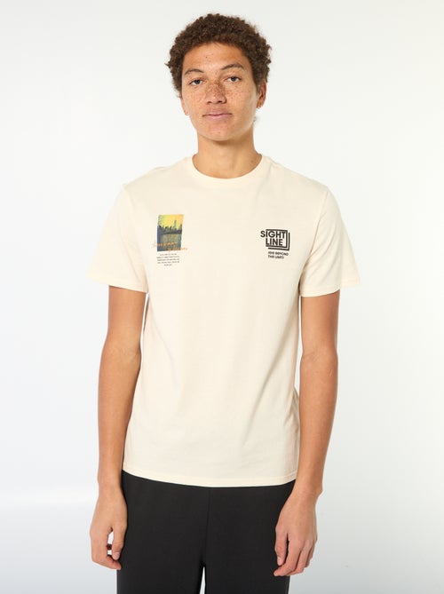 T-shirt in cotone stampato a maniche corte - Kiabi