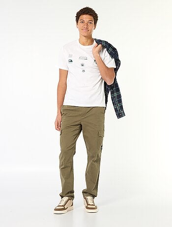 T-shirt in cotone stampato a maniche corte