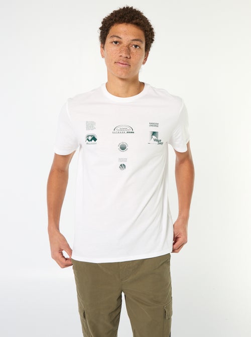 T-shirt in cotone stampato a maniche corte - Kiabi