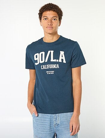 T-shirt in cotone stampato a maniche corte