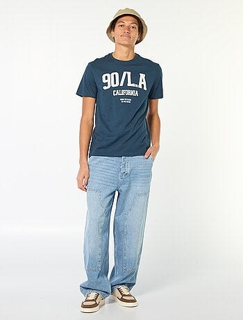 T-shirt in cotone stampato a maniche corte