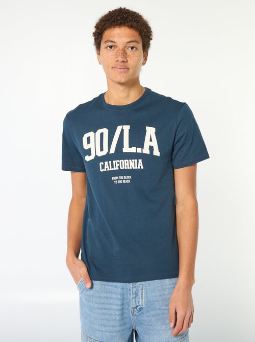 T-shirt in cotone stampato a maniche corte - Kiabi