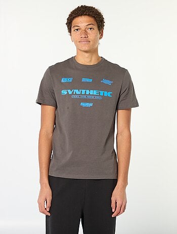 T-shirt in cotone stampato a maniche corte