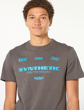 T-shirt in cotone stampato a maniche corte