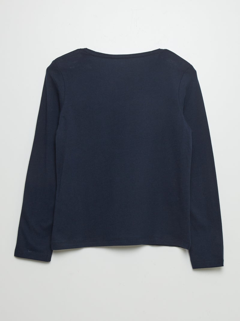 T-shirt in cotone stampato BLU - Kiabi