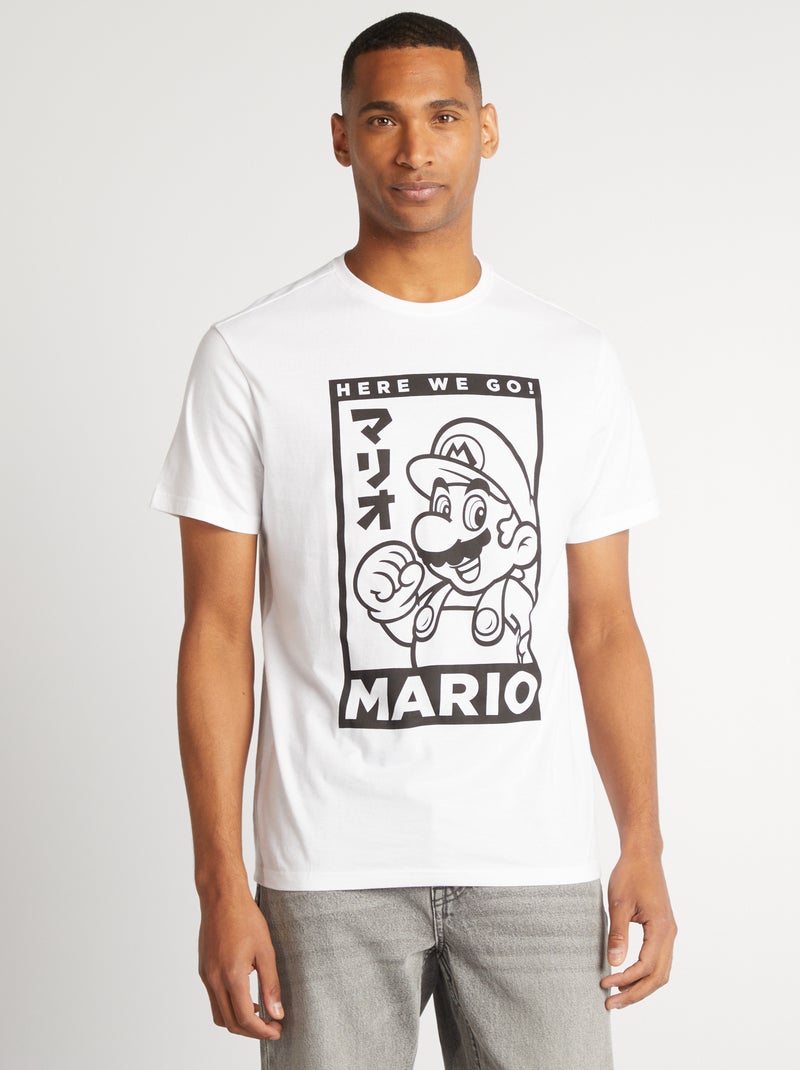 T-shirt in cotone 'Super Mario' bianco - Kiabi