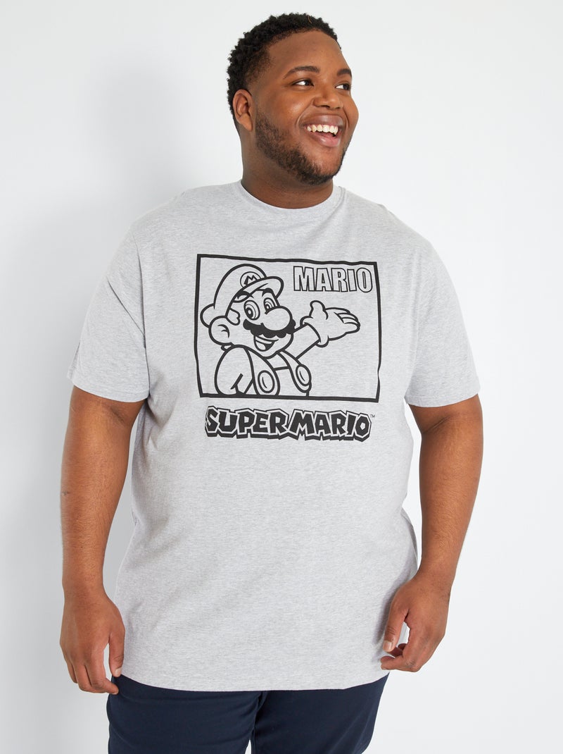 T-shirt in cotone 'Super Mario' grigio - Kiabi