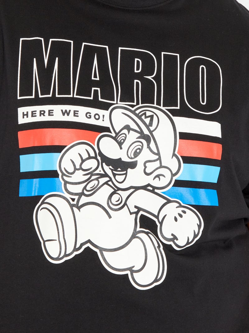 T-shirt in cotone 'Super Mario' nero - Kiabi
