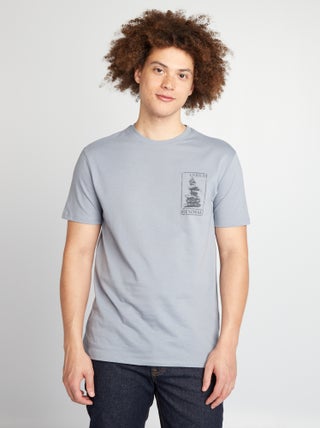 T-shirt in cotone taglio dritto con stampa