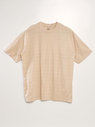 T-shirt in cotone testurizzato