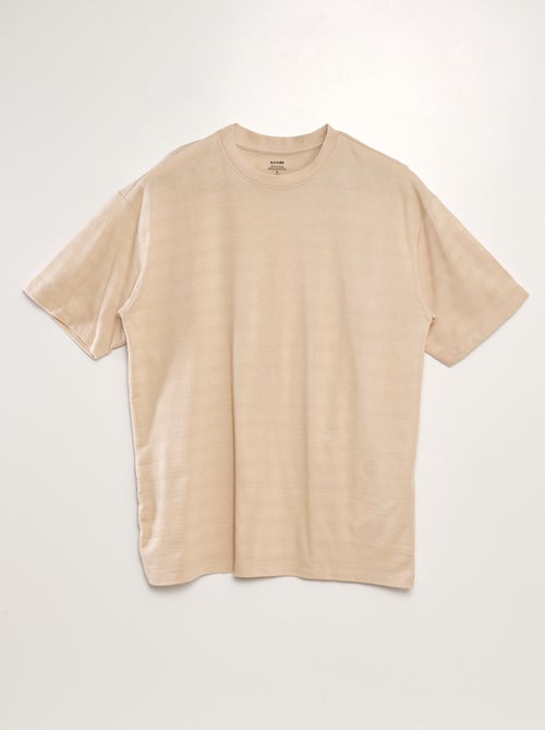 T-shirt in cotone testurizzato - Kiabi