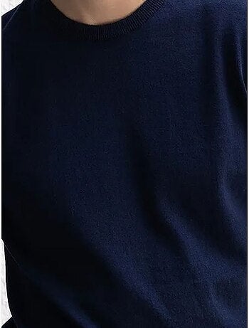 T-shirt in cotone tinta unita con girocollo giesto