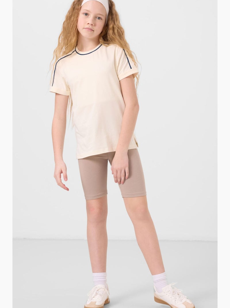 T-shirt in cotone tommy Crema - Kiabi