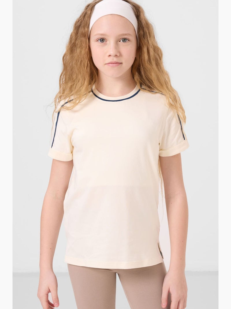 T-shirt in cotone tommy Crema - Kiabi