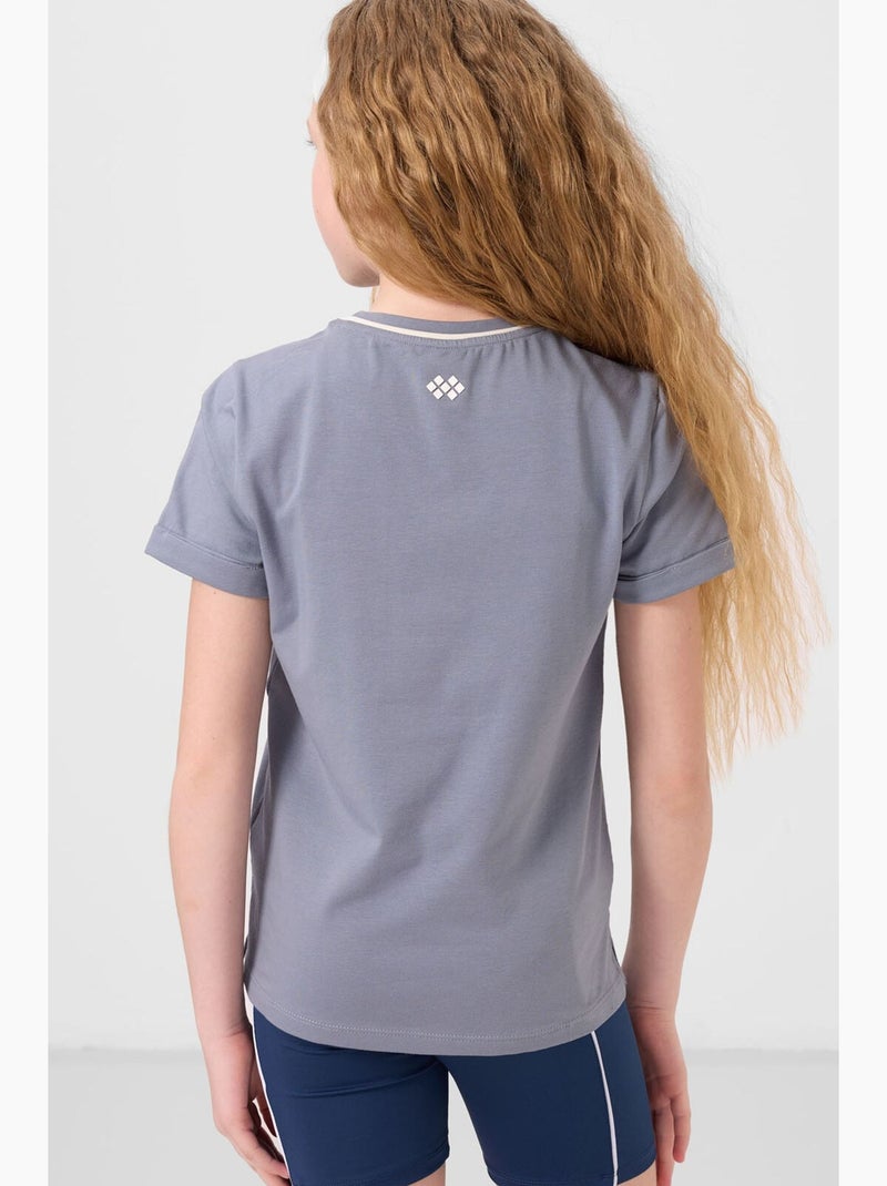 T-shirt in cotone tommy Grigio - Kiabi