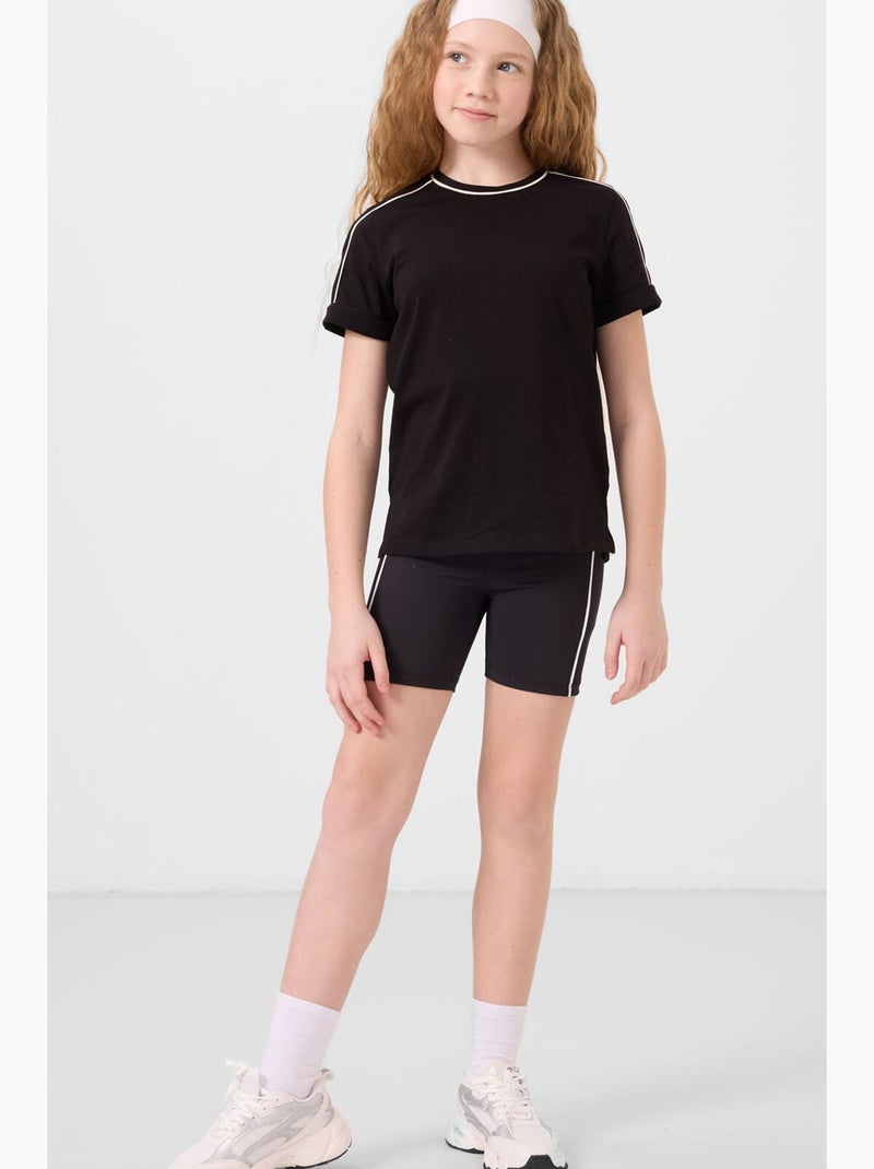 T-shirt in cotone tommy Nero - Kiabi