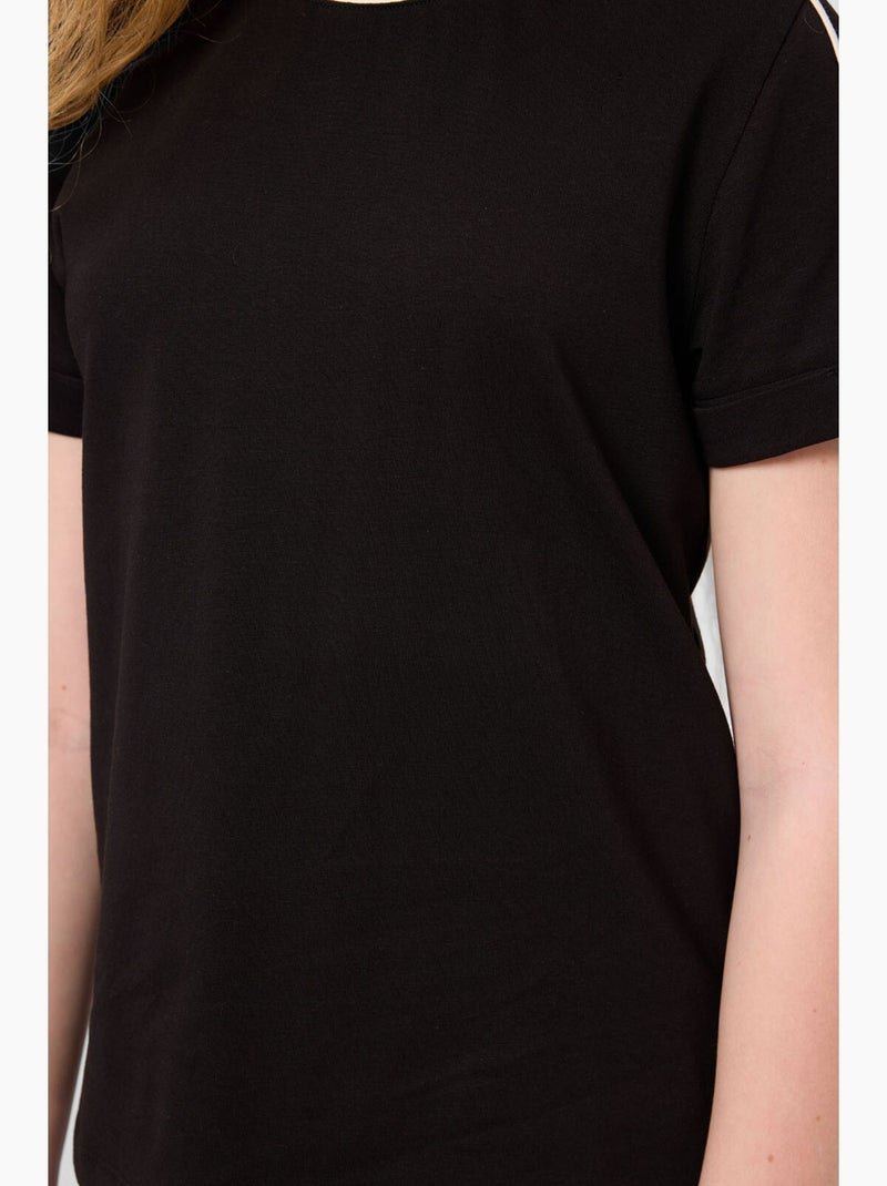 T-shirt in cotone tommy Nero - Kiabi