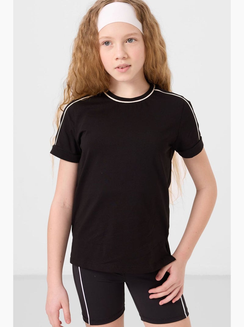 T-shirt in cotone tommy Nero - Kiabi