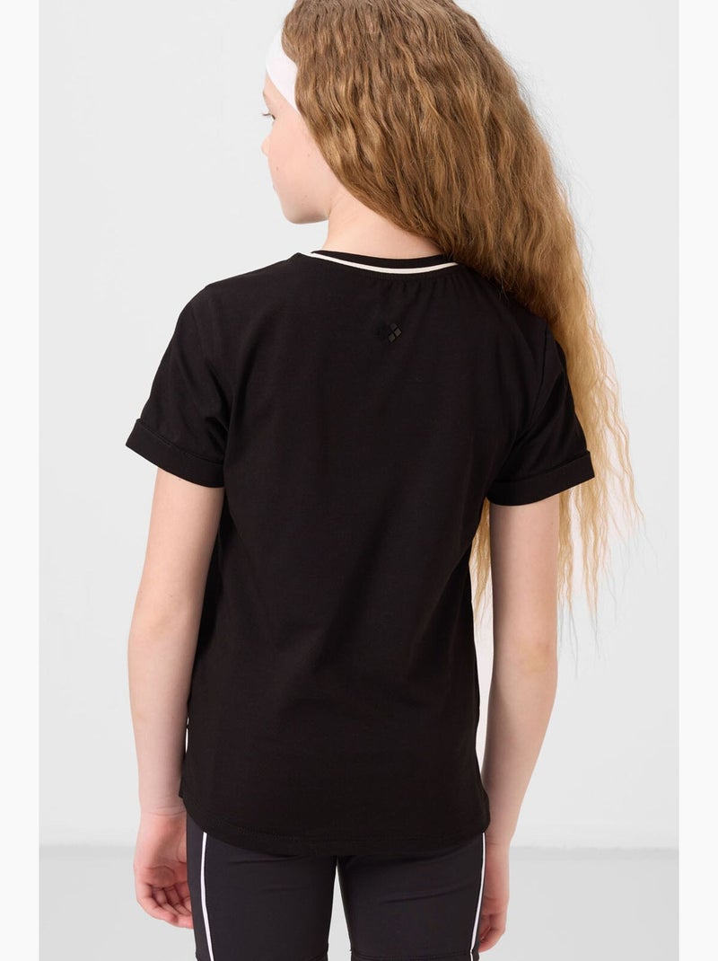 T-shirt in cotone tommy Nero - Kiabi