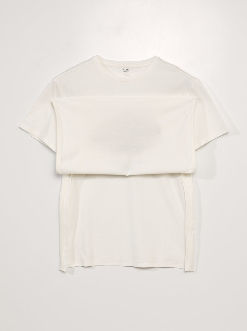 T-shirt in jersey - collezione facile da indossare BIANCO - Kiabi