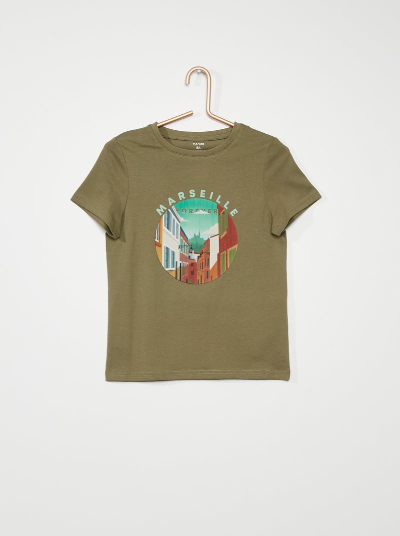 T-shirt in jersey - Unisex KAKI - Kiabi