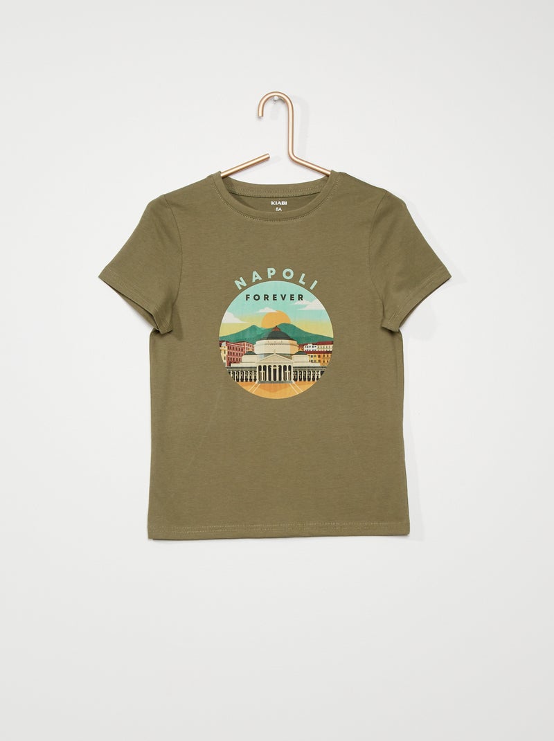 T-shirt in jersey - Unisex KAKI - Kiabi