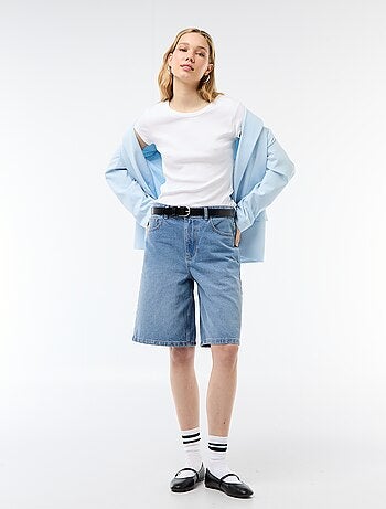 T-shirt in jersey a coste maniche corte