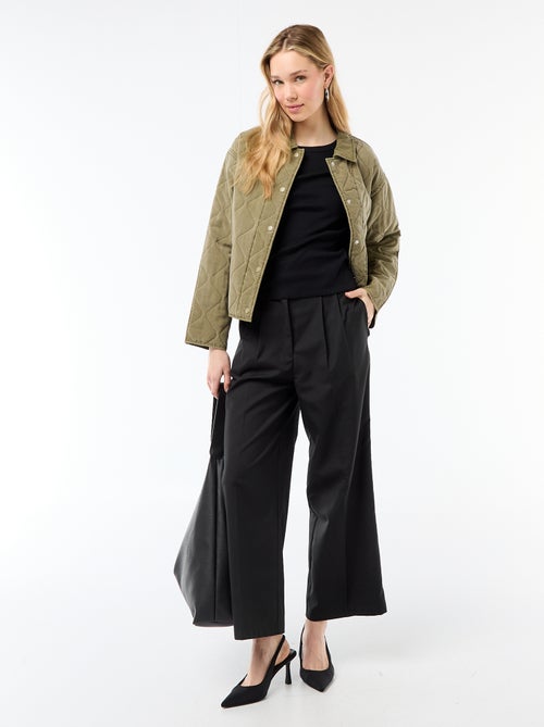 T-shirt in jersey a coste maniche corte - Kiabi