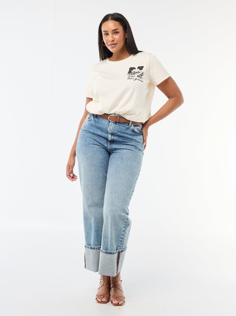 T-shirt in jersey a maniche corte 'Agathe Sorlet x Kiabi' - San Valentino Bianco - Kiabi