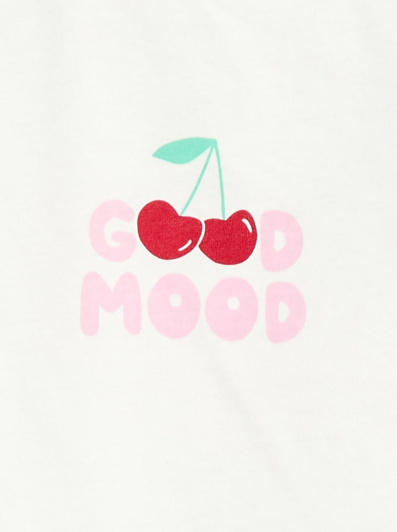 T-shirt in jersey a maniche corte Bianco - Kiabi