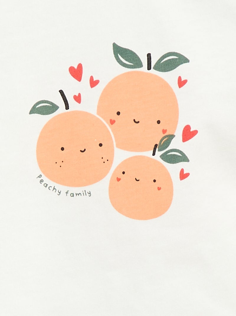 T-shirt in jersey a maniche corte Bianco - Kiabi