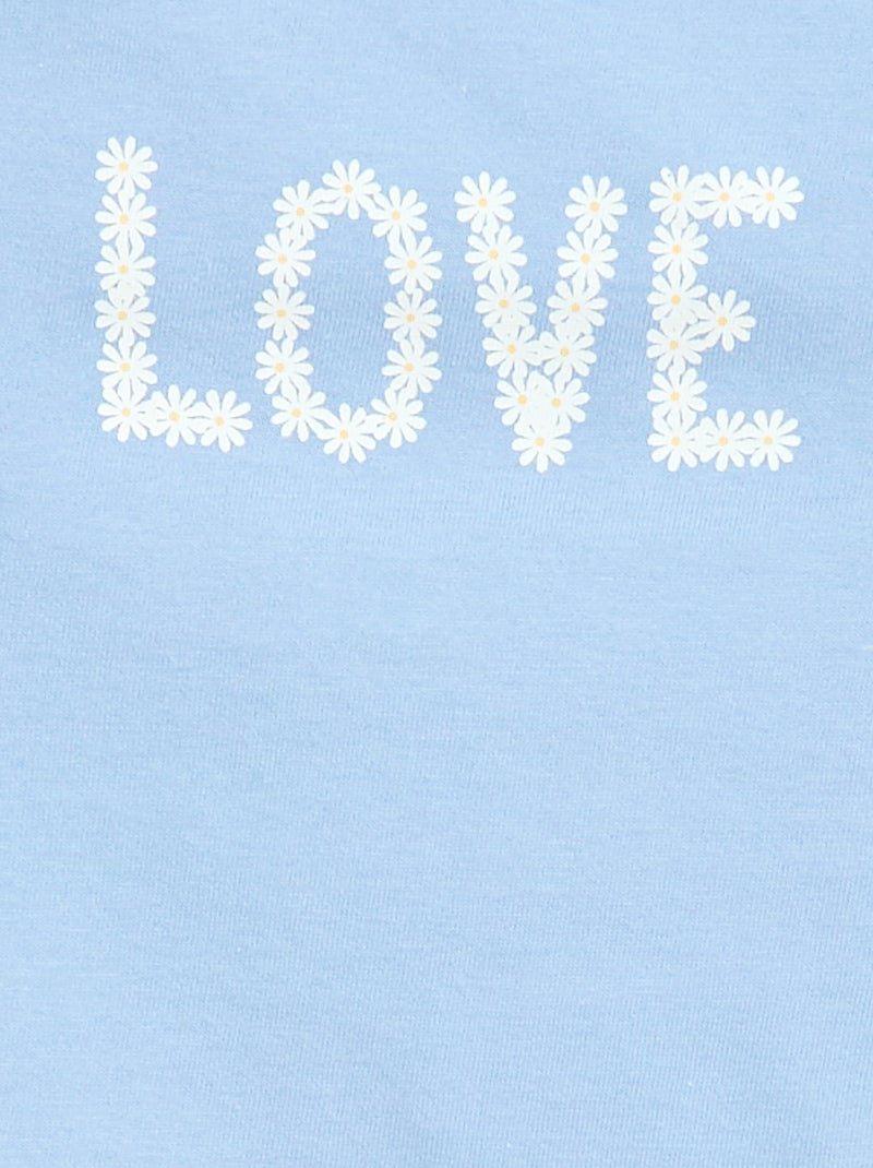 T-shirt in jersey a maniche corte Blu - Kiabi