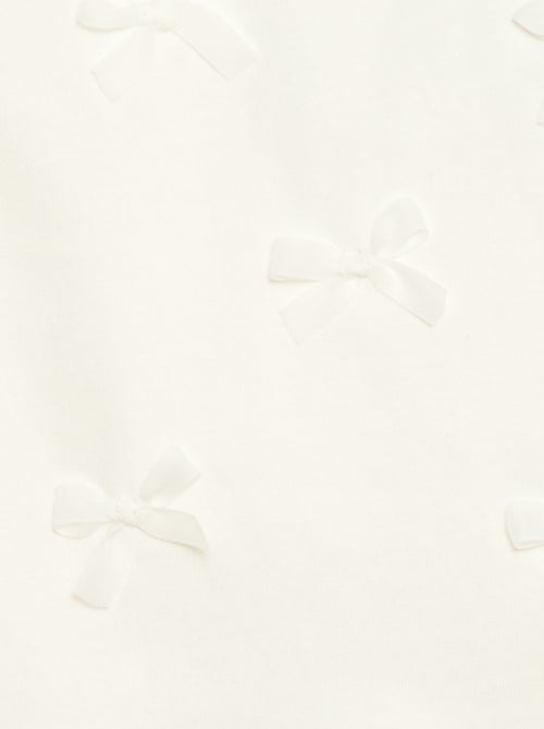 T-shirt in jersey a maniche corte con fiocchi decorativi - Kiabi