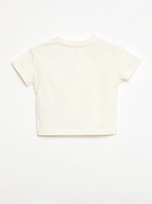 T-shirt in jersey a maniche corte con fiocchi decorativi - Kiabi