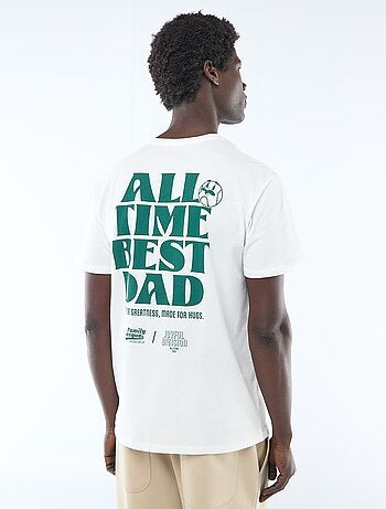 T-shirt in jersey a maniche corte con stampa fronte/retro