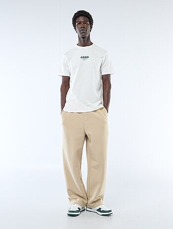 T-shirt in jersey a maniche corte con stampa fronte/retro