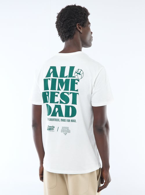 T-shirt in jersey a maniche corte con stampa fronte/retro - Kiabi