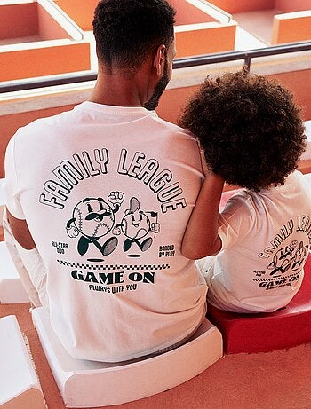 T-shirt in jersey a maniche corte con stampa fronte/retro